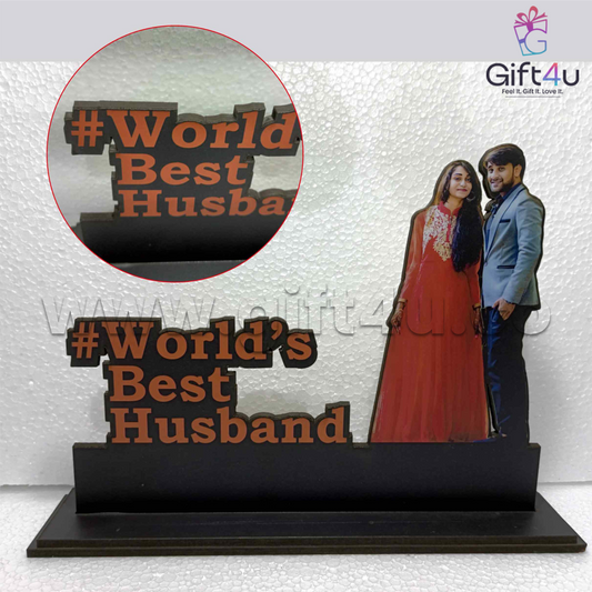 FR34 G4U #World’s Best Husband Cutout Photo Stand