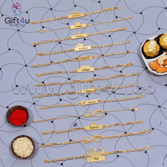 G4U RT 05 ShaktiBandh – Designer Brass Chain Rakhis