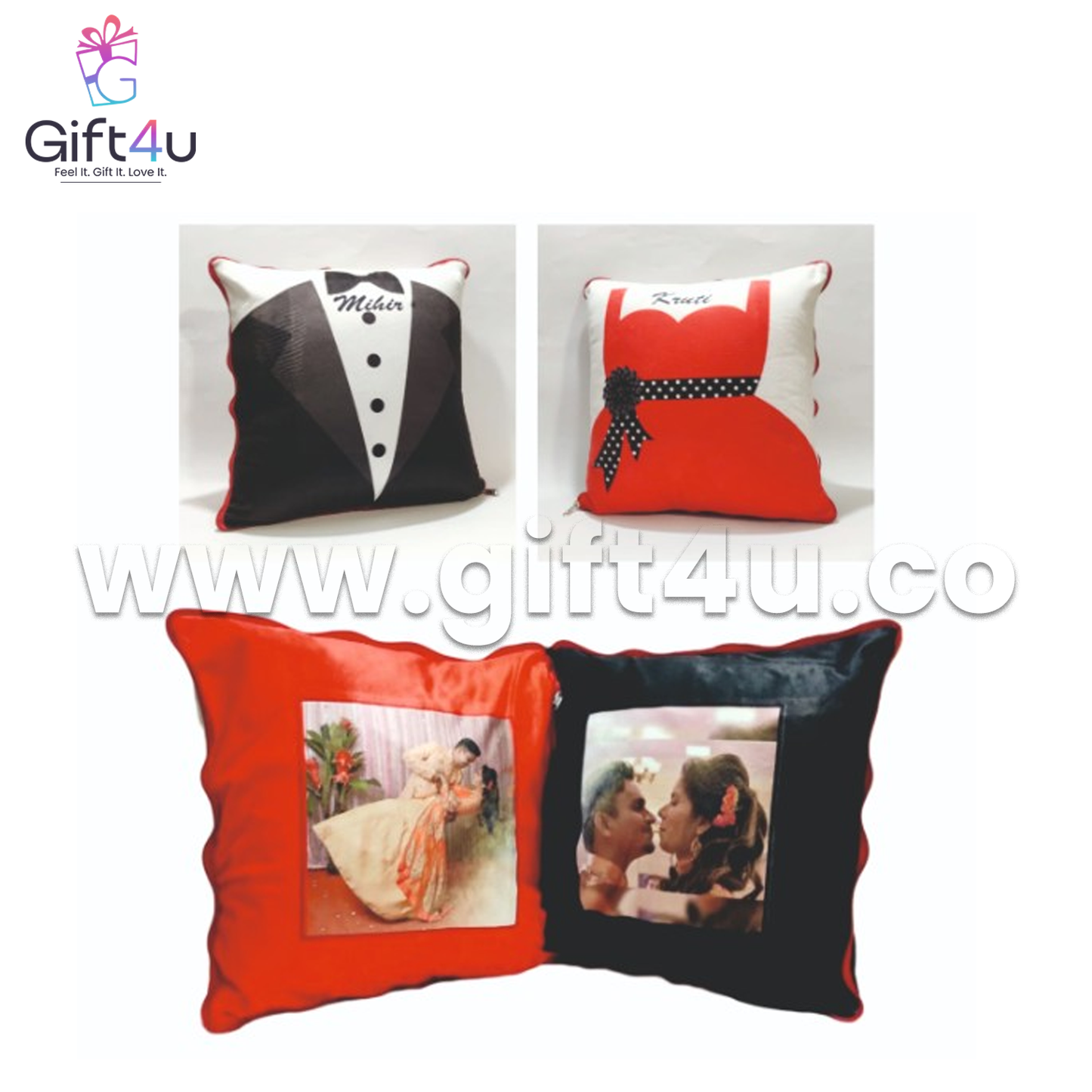 G4U PL9 Mr. & Mrs. Custom Couple Pillow