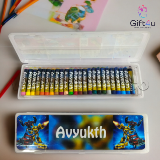 G4U CR1 Personalized 25 Crayons Set for Kids