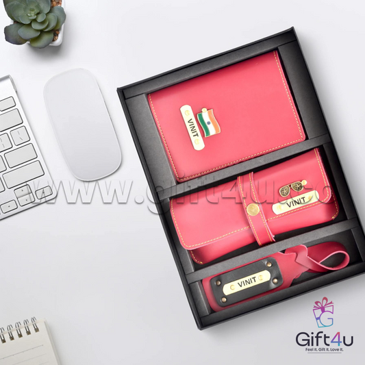 WM13G4U Royal Trio – Custom Passport Cover, Pouch & Keychain Gift Set