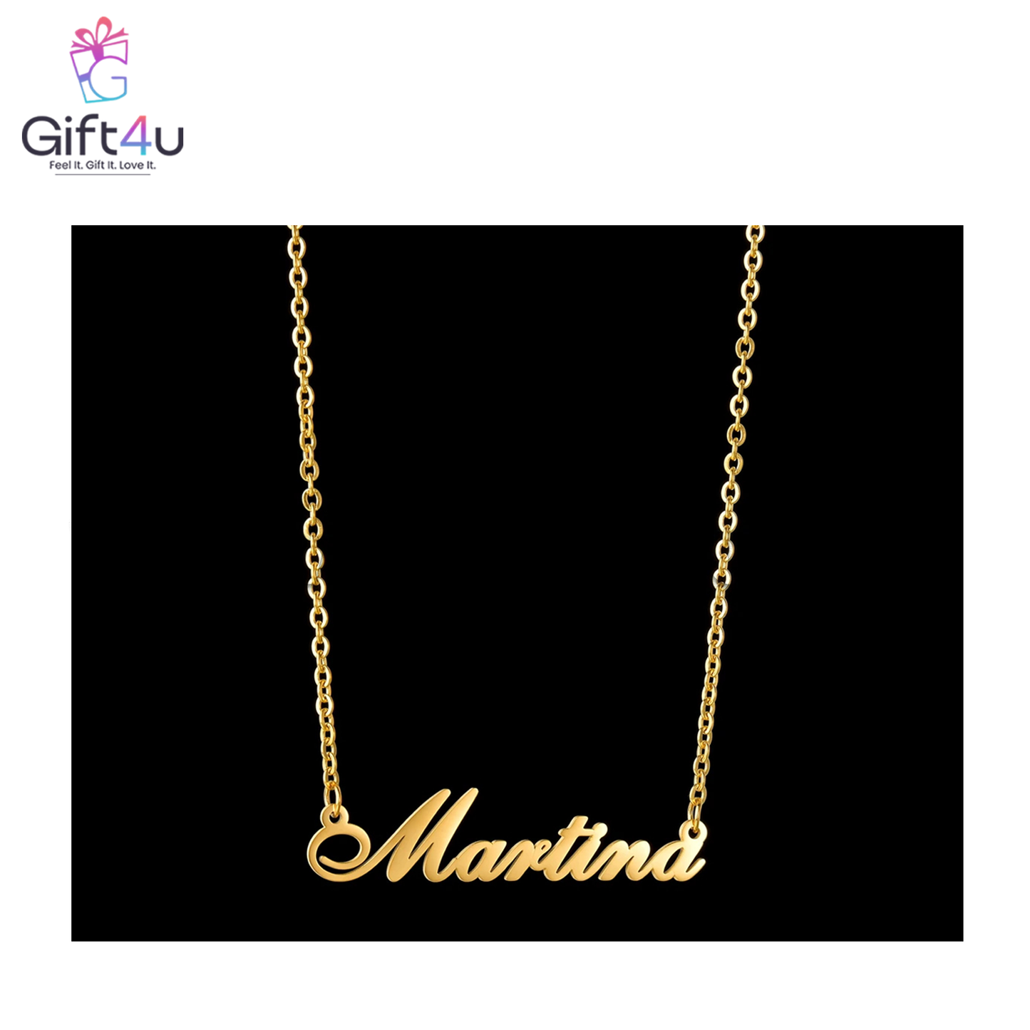 G4U NL1 Golden Glow Name Necklace
