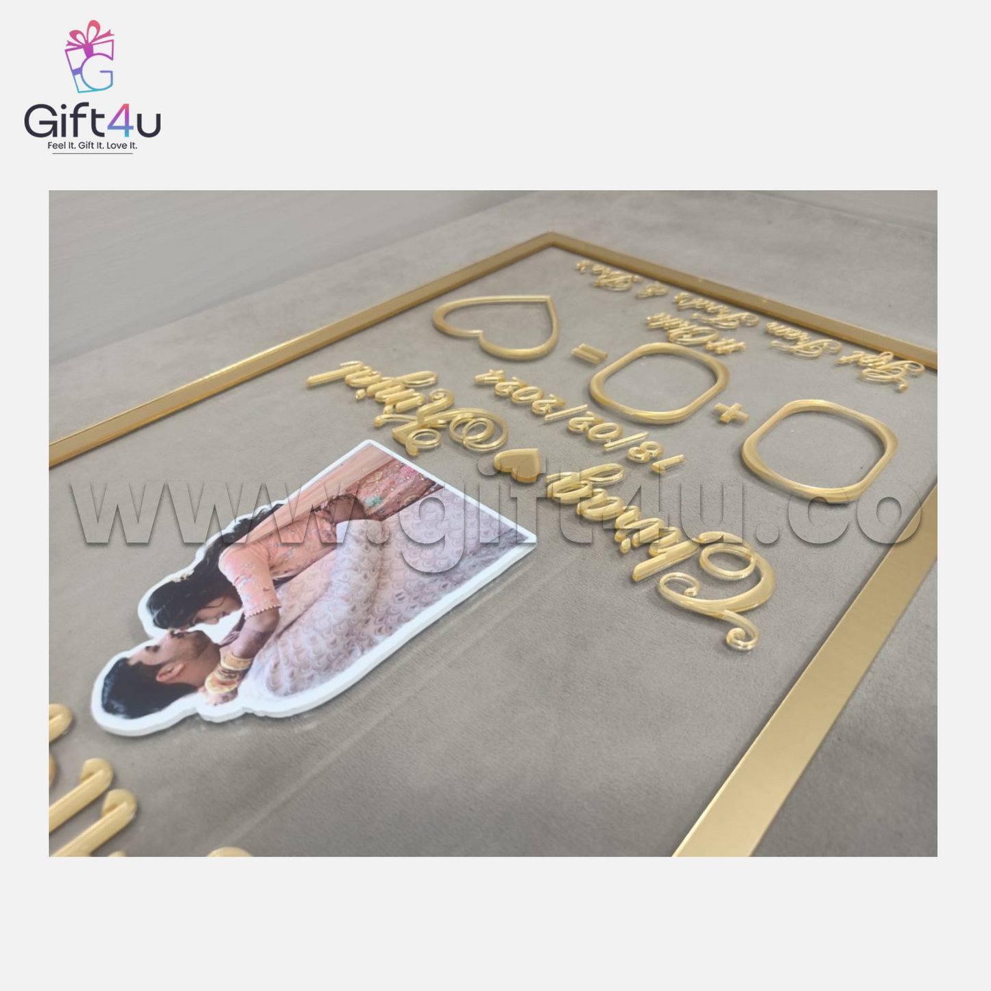 G4U AWF2 Golden Touch – Personalized Wedding Fingerprint Frame