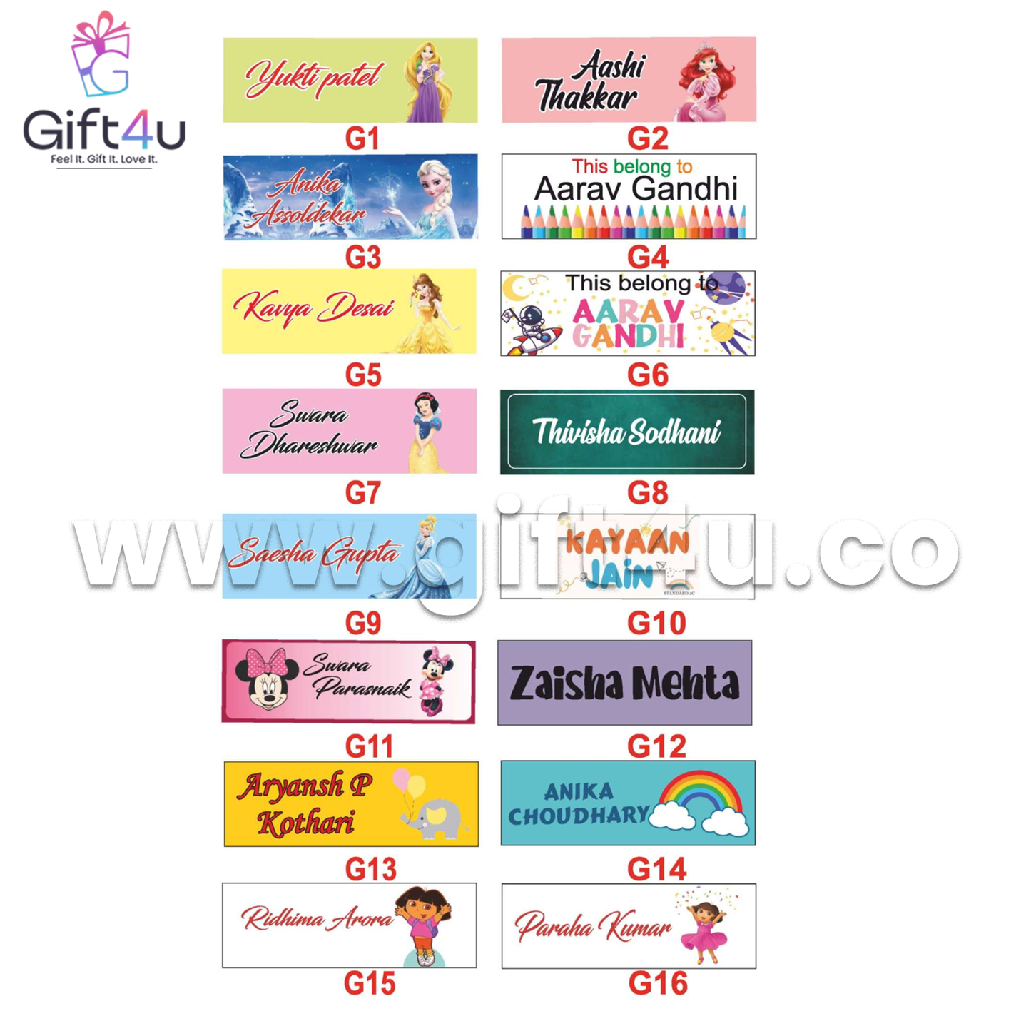 G4U BL01 TagHero Labels
