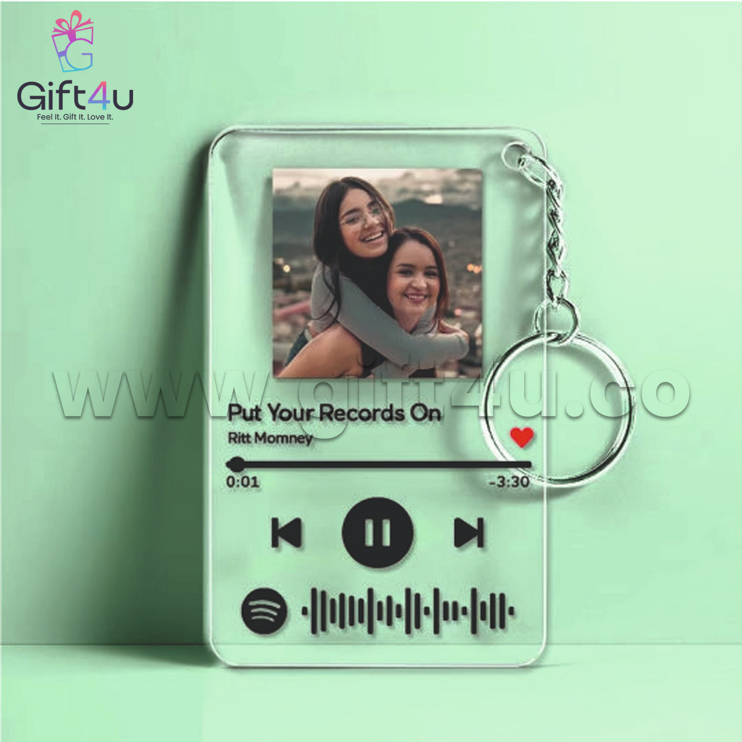G4U K30 Customised Spotify Keychain – Your Song, Always With You