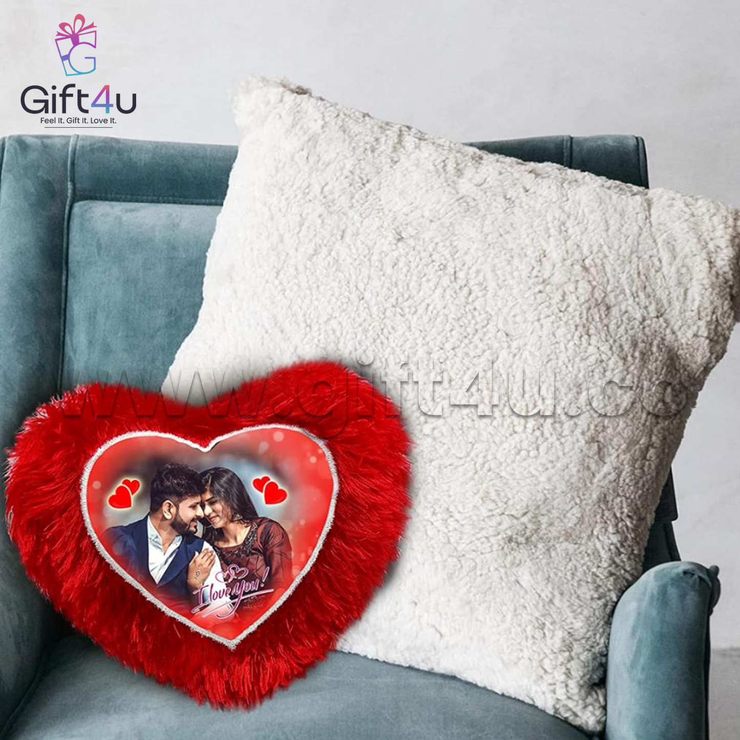 G4U PL8 Mini Heartfelt Custom Photo Pillow