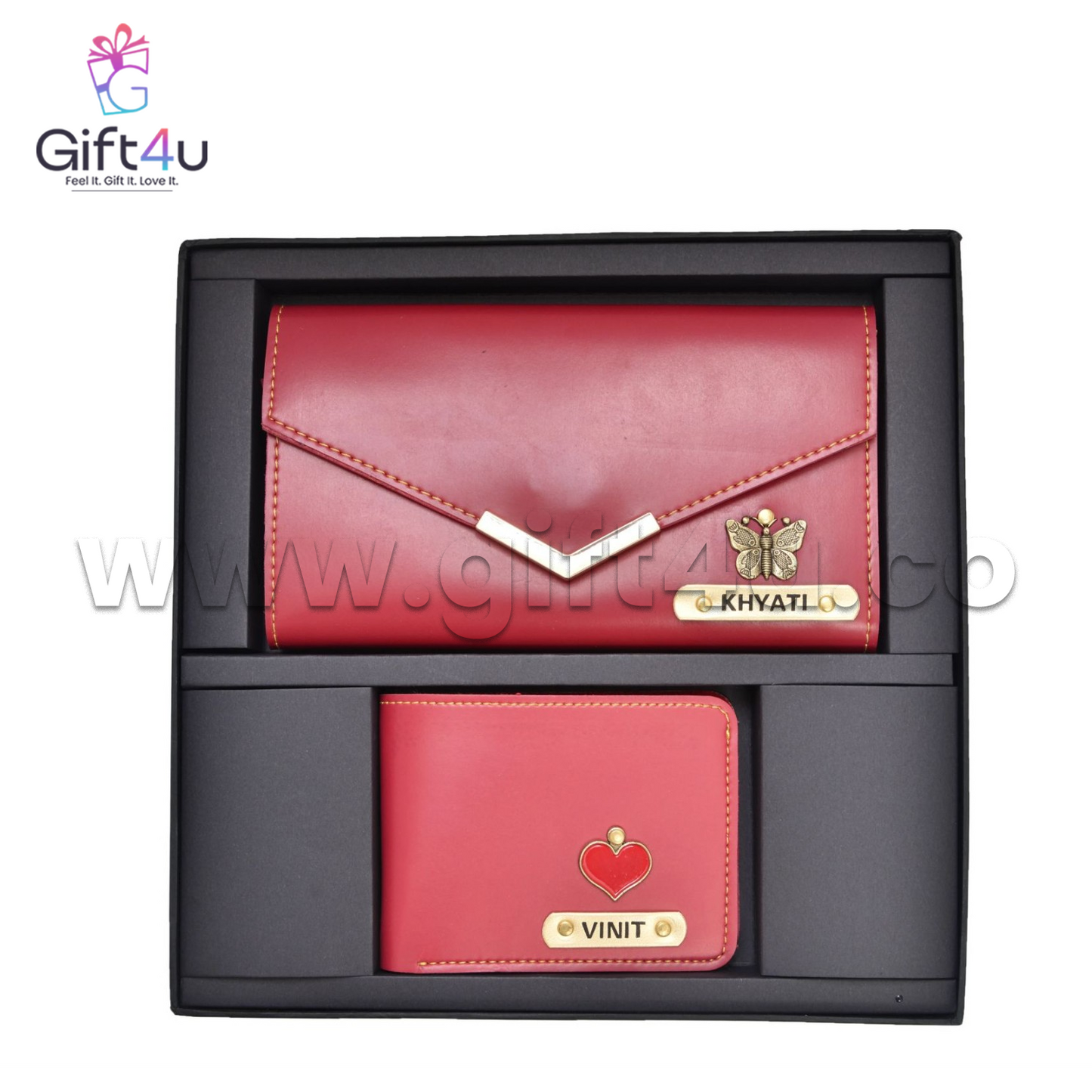 WM12G4U Couple's Signature Wallet Combo – Custom His & Hers Gift Set