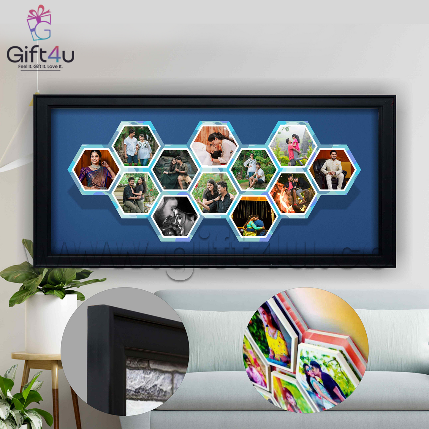 G4U FR21 Honeycomb Memories Collage Frame