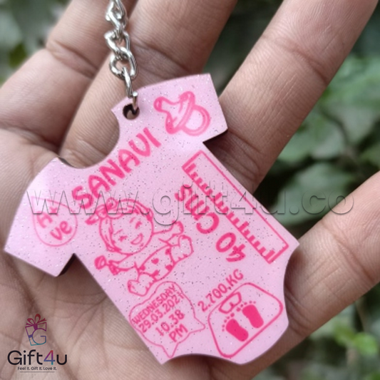 G4U K34 Baby-Themed Glitter Keychain – Personalised & Adorable
