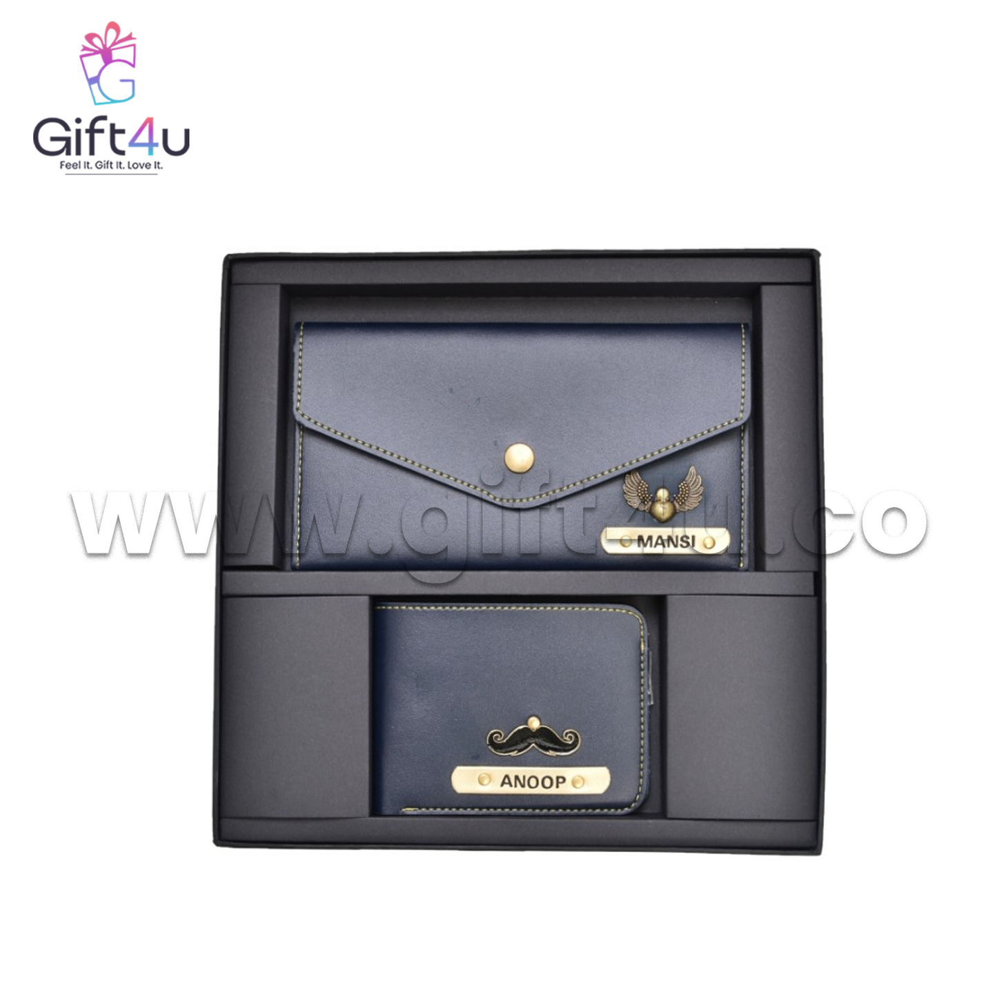 WM12G4U Couple's Signature Wallet Combo – Custom His & Hers Gift Set
