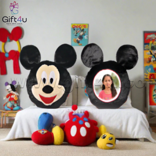G4U PL13 Mickey Mouse Shape Personalized Cushion