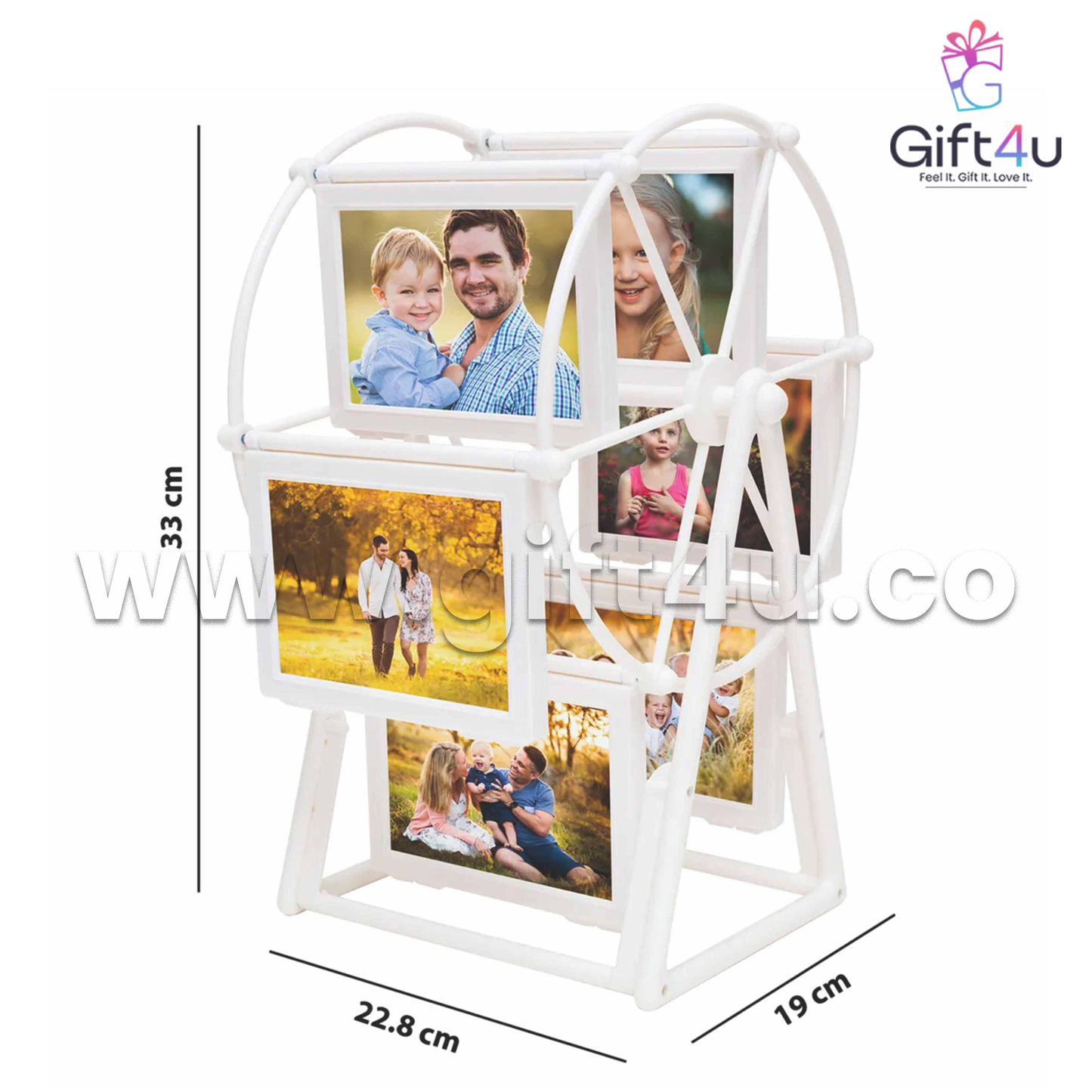 G4U RF1 SpinMemories – Personalized Rotating Ferris Wheel Photo Frame