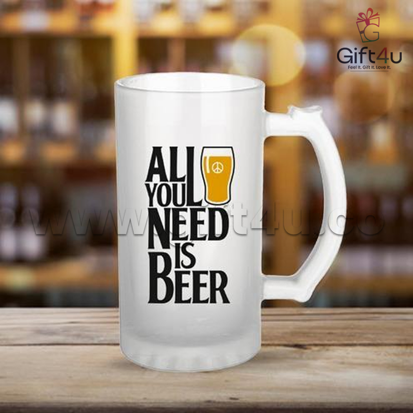 G4U M12 CheersLocal Frosted Glass Beer Mug