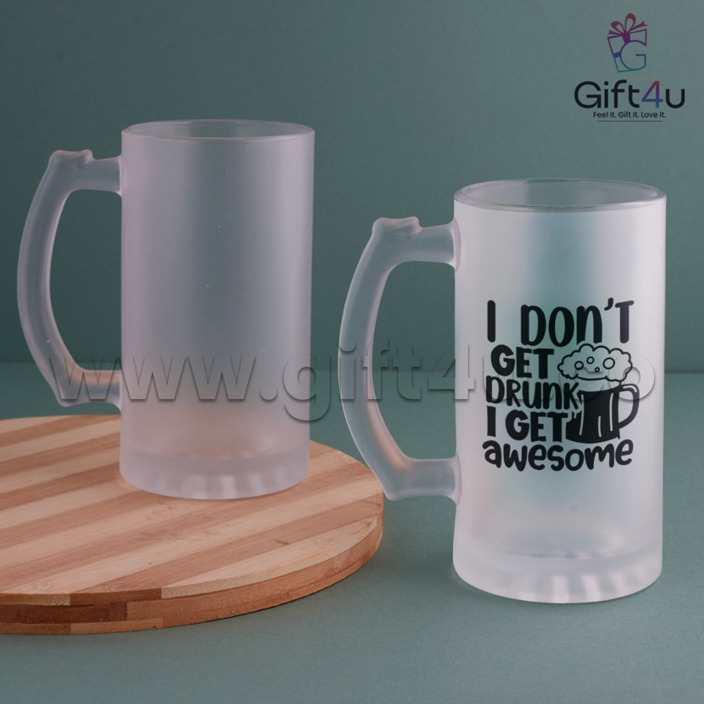 G4U M12 CheersLocal Frosted Glass Beer Mug