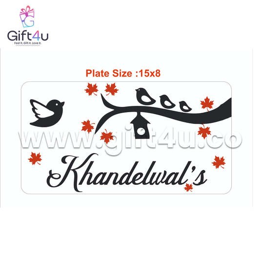G4U NP33 Chirpy Birds Acrylic Name Plate