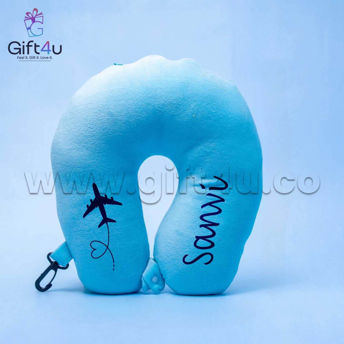 G4U PL17 Personalized Neck Pillow – Custom Name Travel Pillow for Kids & Adults