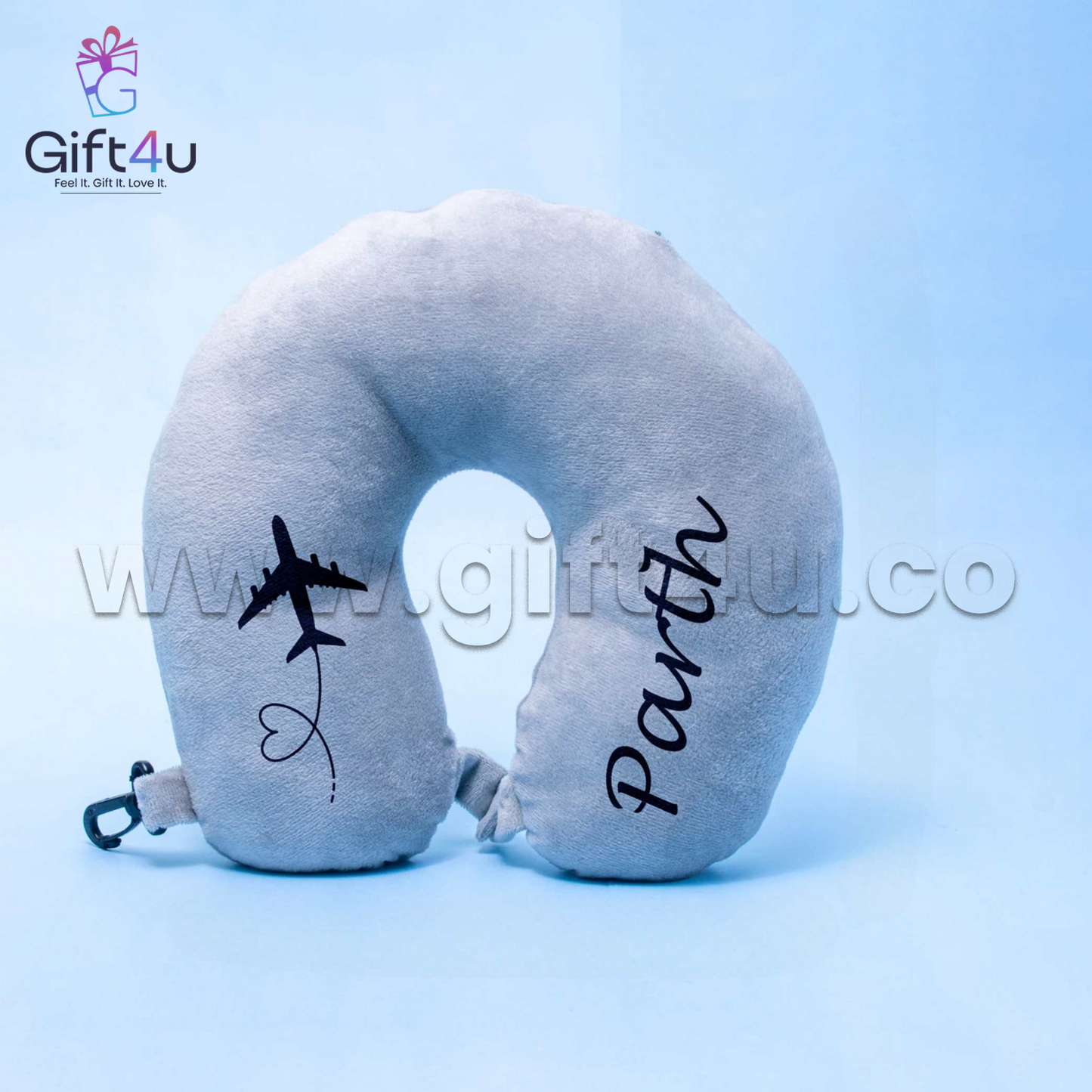 G4U PL17 Personalized Neck Pillow – Custom Name Travel Pillow for Kids & Adults