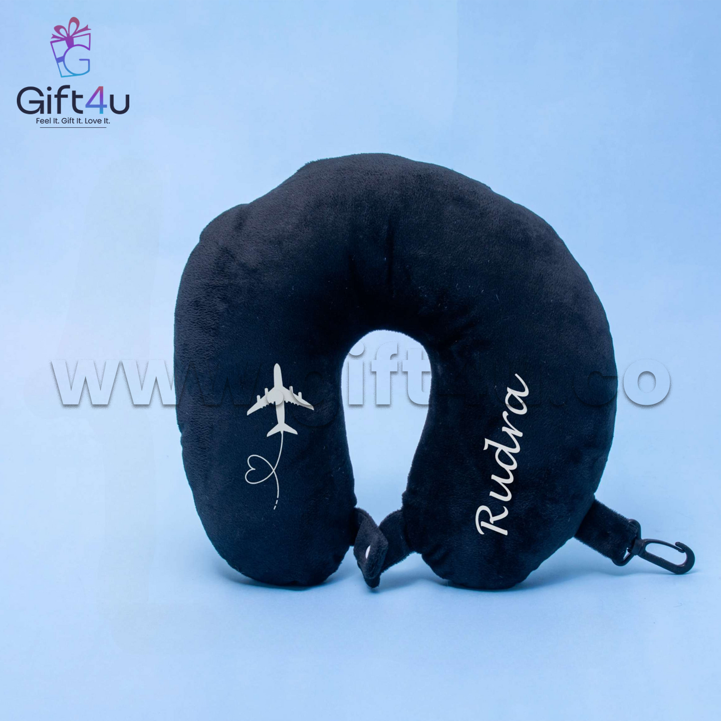 G4U PL17 Personalized Neck Pillow – Custom Name Travel Pillow for Kids & Adults