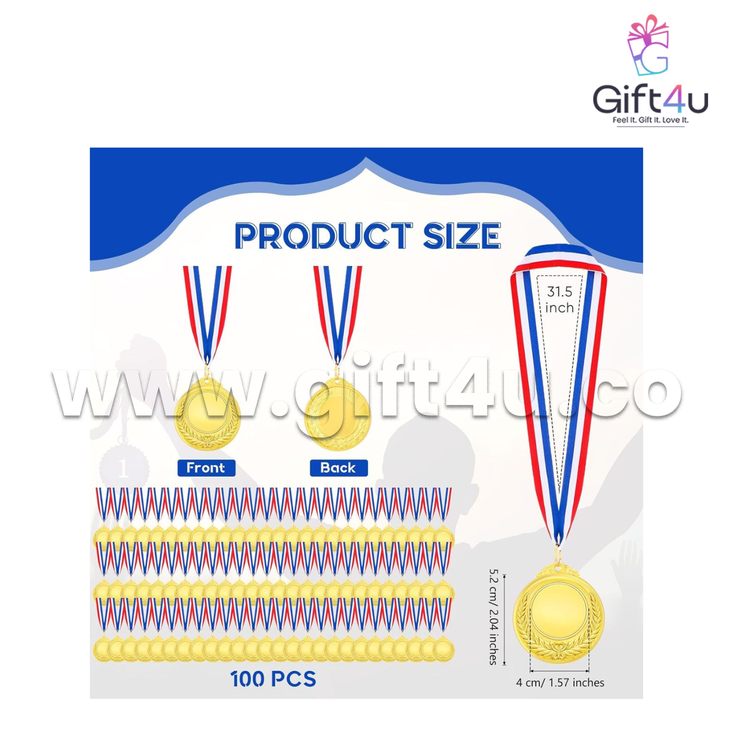 G4U M2 Premium DIY Custom Medals with Ribbon