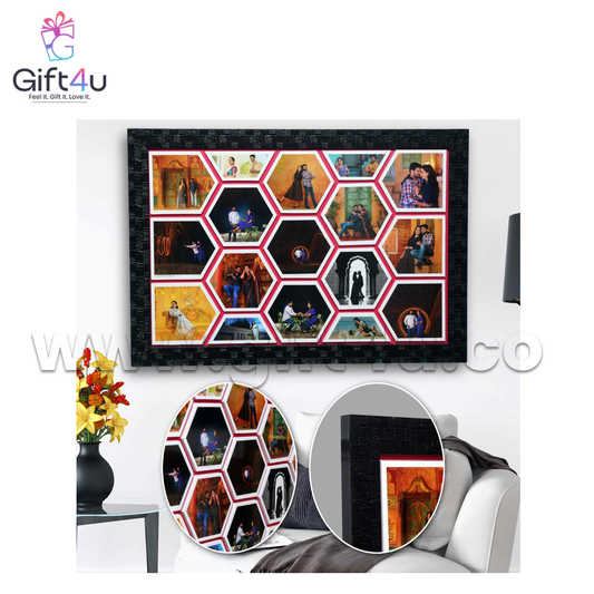 G4U FR32 HexaGlow Memories – 17-Photo Embossed Frame