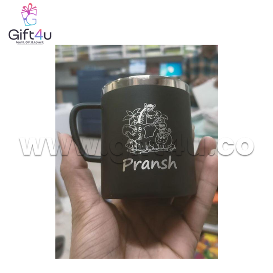 G4U M15 Personalized Black Steel Mug – Durable & Stylish