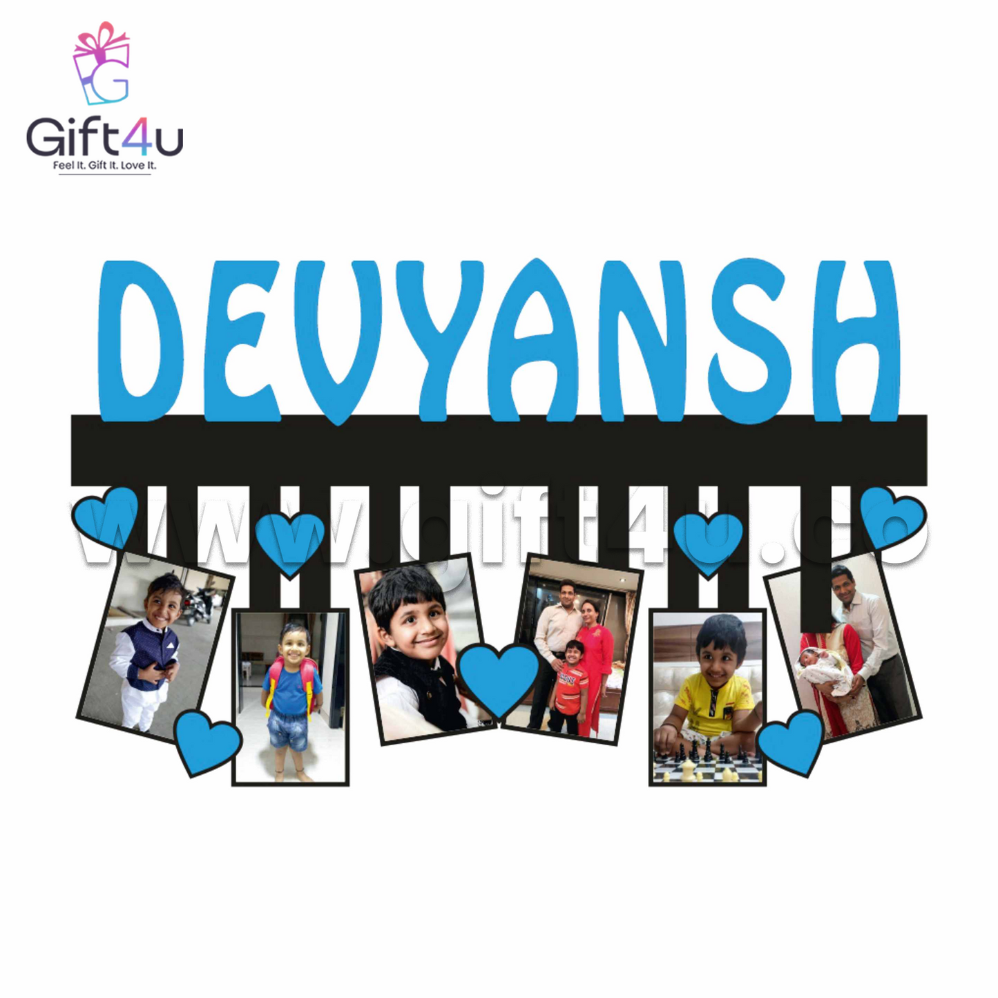 FR101 G4U Personalized Hanging Photo Frame