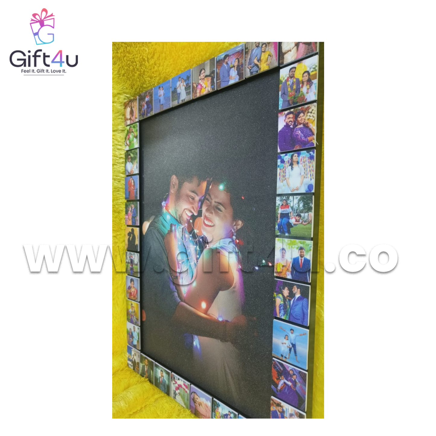 G4U FR33 GlowFrame 35 – Border Collage Embossed Frame