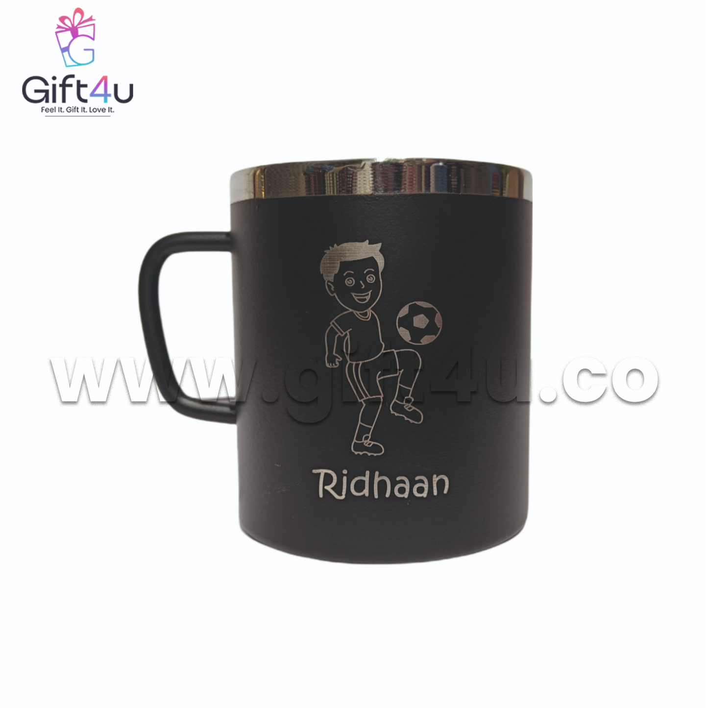 G4U M15 Personalized Black Steel Mug – Durable & Stylish