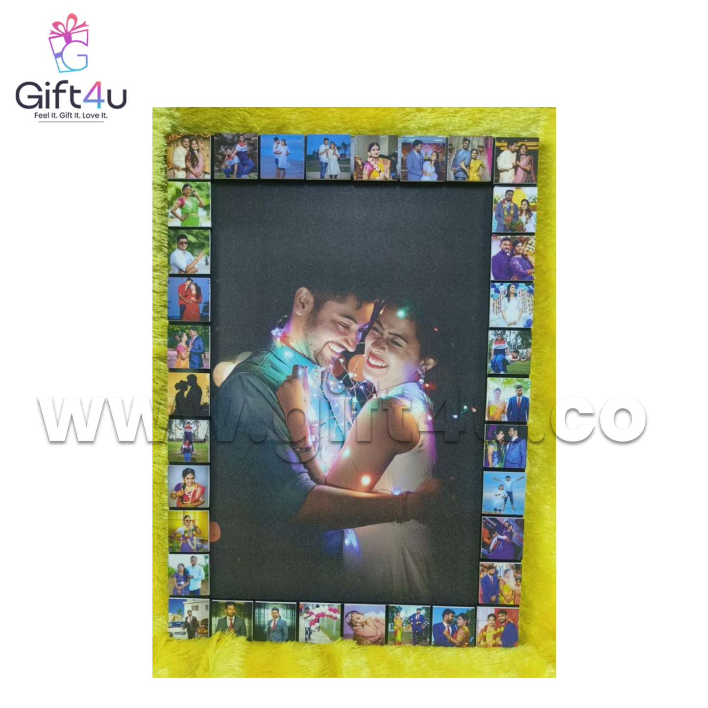 G4U FR33 GlowFrame 35 – Border Collage Embossed Frame