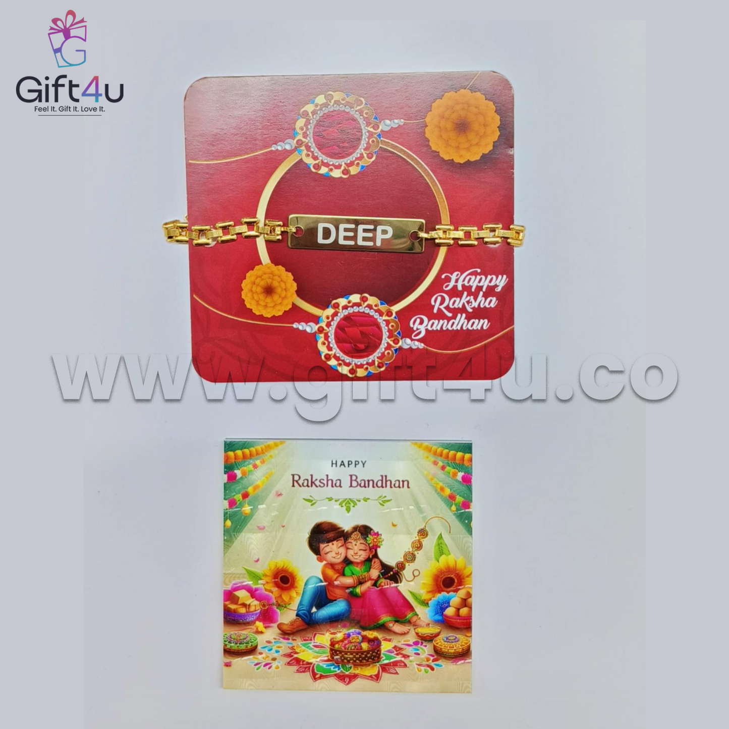 G4U RT 08 Personalized Name Bracelet Rakhi