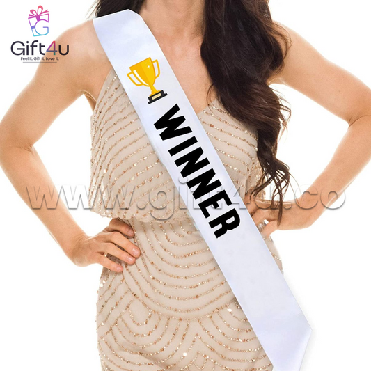 G4U SH1 "Winner" Sash – Elegant Celebration Sash for Events & Competitions