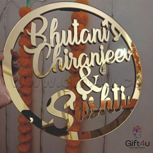 G4U PGA1  Personalized Golden Acrylic Name Plate