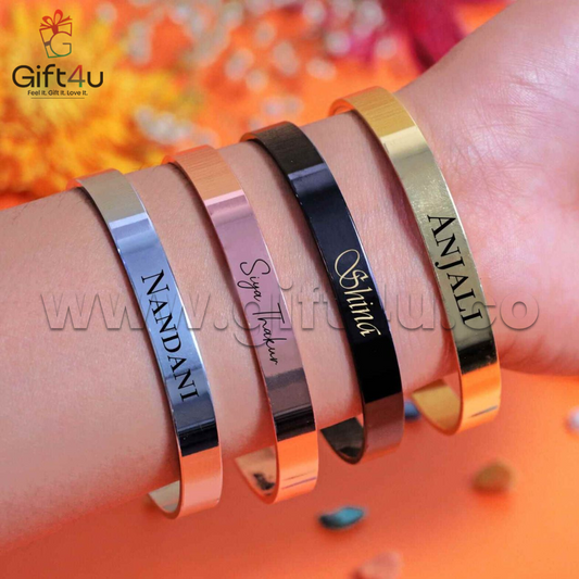 G4U KD1 NameCraft Engraved Cuff Bracelet