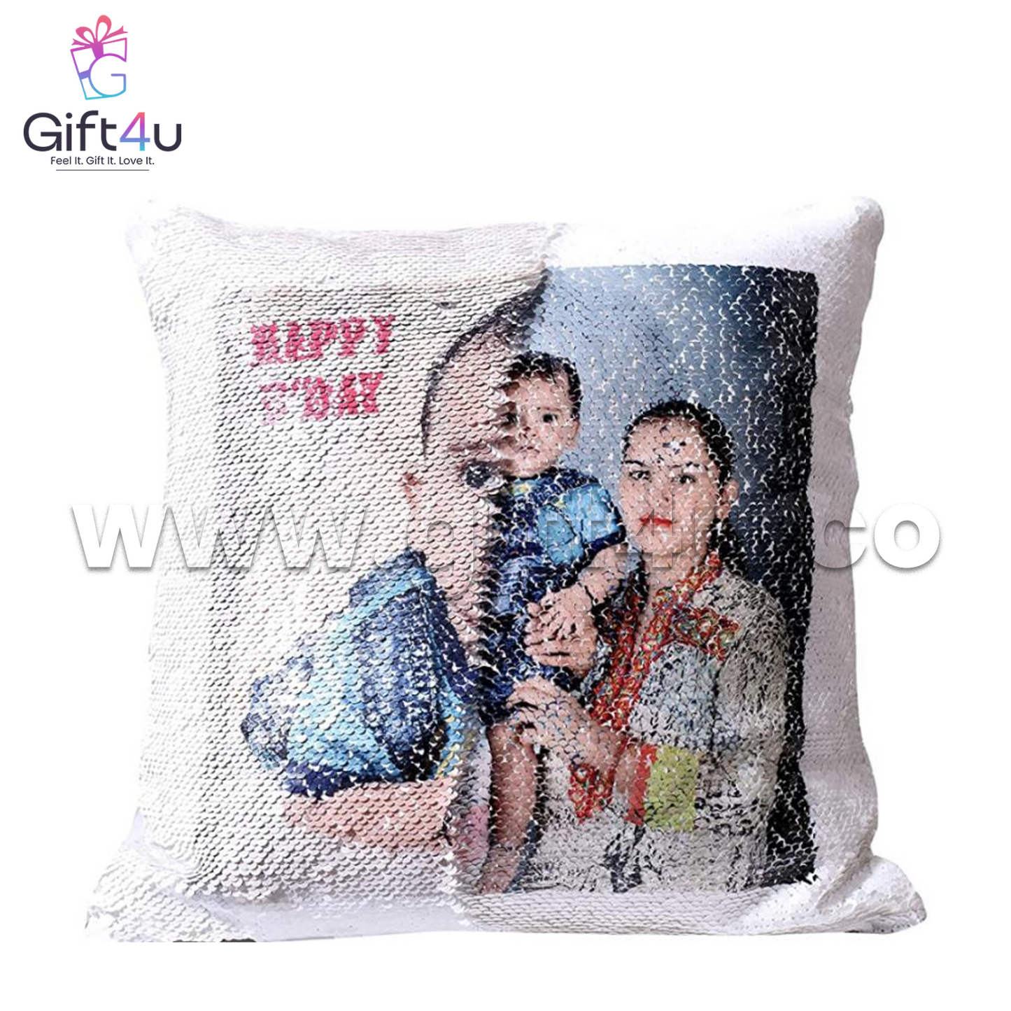 G4U PL1 3-in-1 Sequin Magic Pillow | Reversible, Decorative & Travel-Friendly
