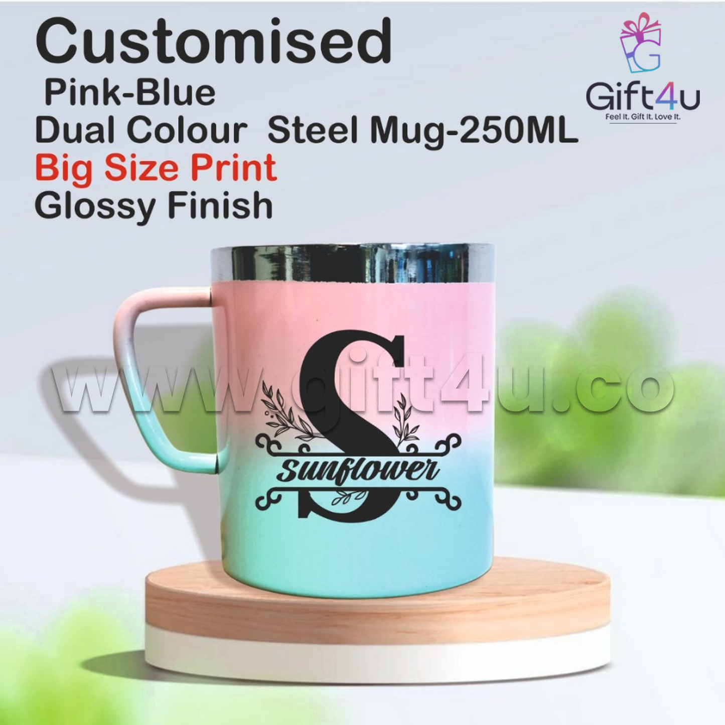 G4U M19 GleamSip 250 – Custom Dual-Tone Mug