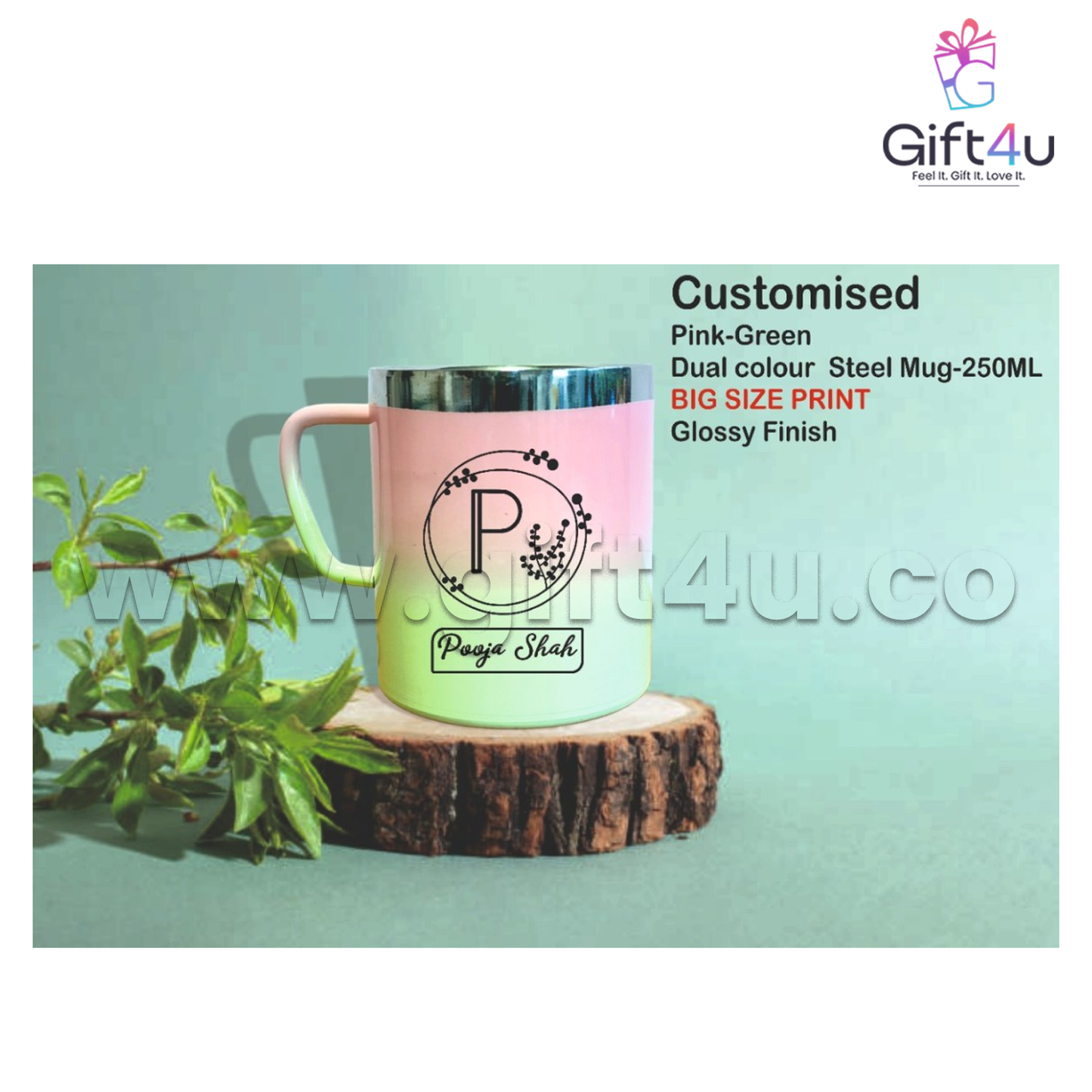 G4U M19 GleamSip 250 – Custom Dual-Tone Mug