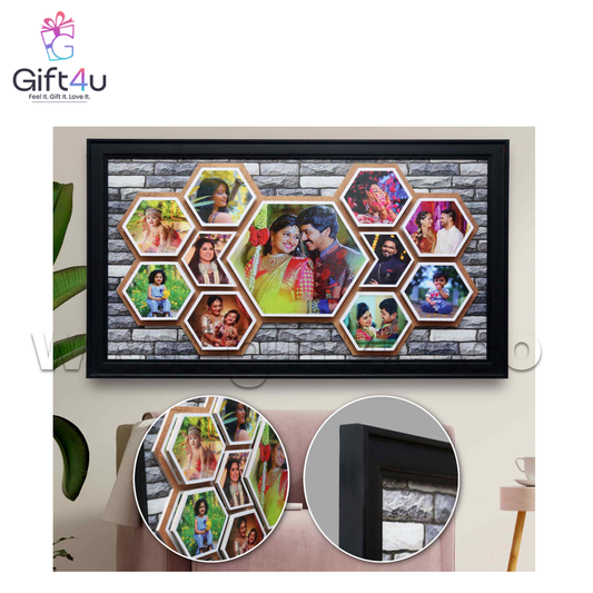 G4U FR40 11 Photos Unique Collage Embossed Frame