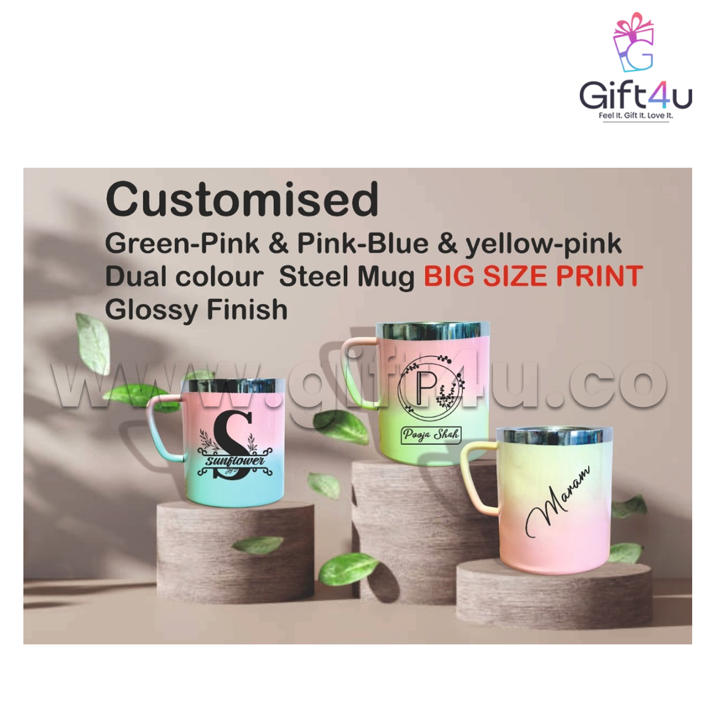 G4U M19 GleamSip 250 – Custom Dual-Tone Mug