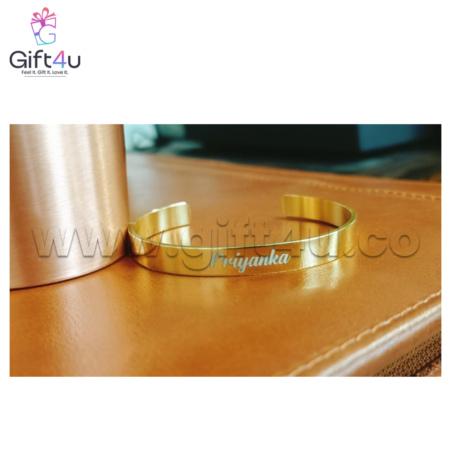 G4U KD1 NameCraft Engraved Cuff Bracelet