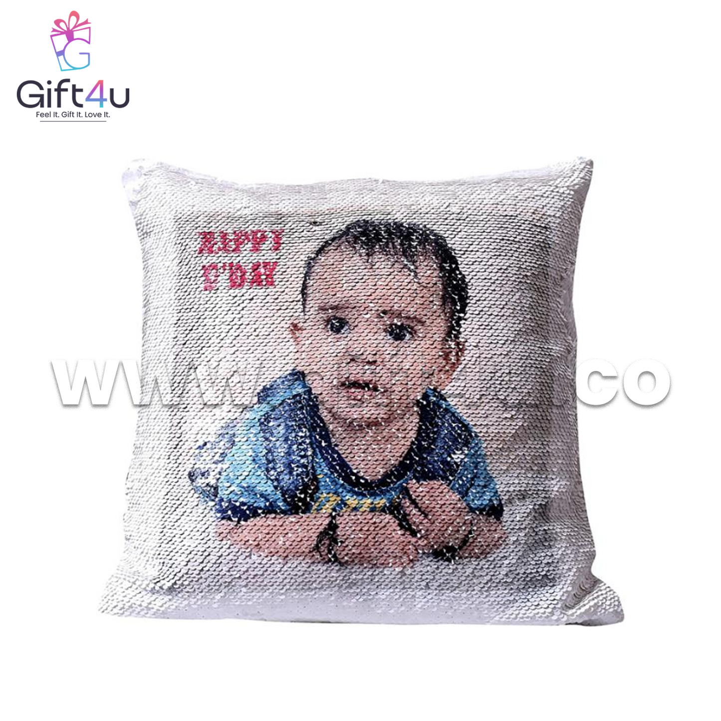 G4U PL1 3-in-1 Sequin Magic Pillow | Reversible, Decorative & Travel-Friendly