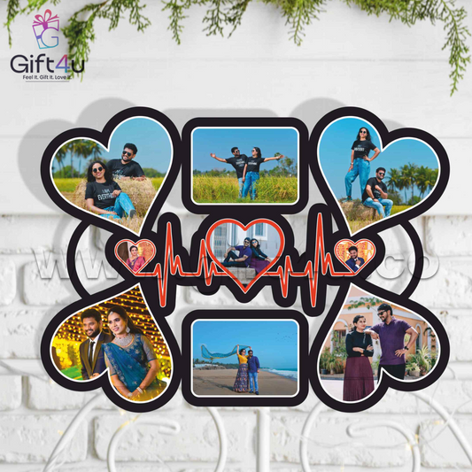 G4U FR48 Heart & Rhythm MDF Photo Collage Frame