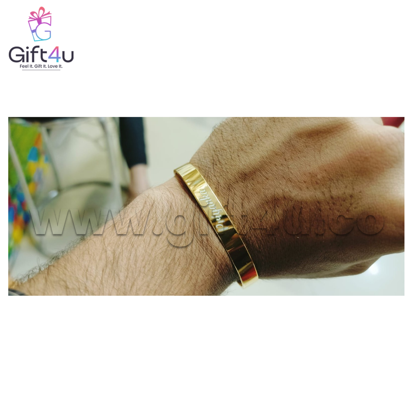 G4U KD1 NameCraft Engraved Cuff Bracelet