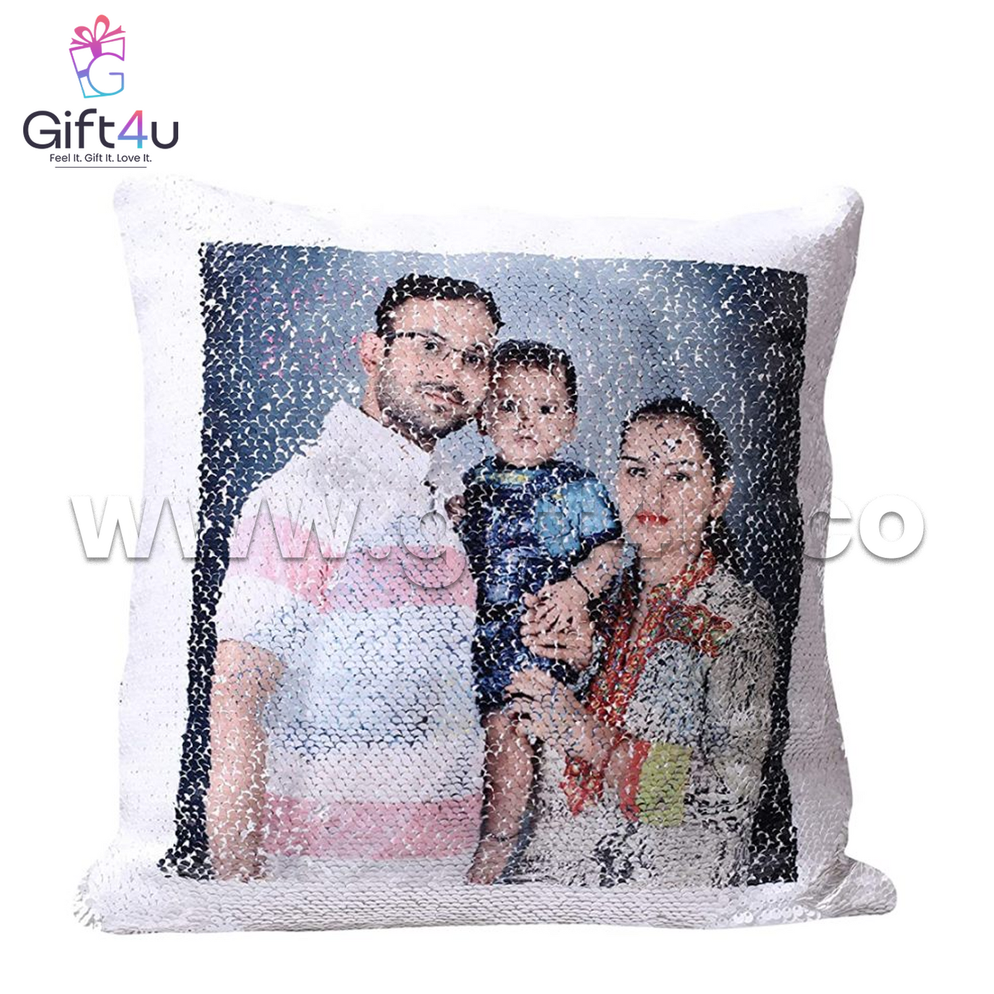 G4U PL1 3-in-1 Sequin Magic Pillow | Reversible, Decorative & Travel-Friendly