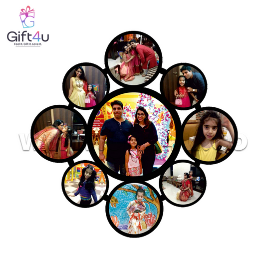 FR60 G4U Circle of Memories – 9 Photo MDF Wall Frame