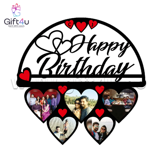 FR57 G4U Birthday Bliss – Heart Photo Name Frame