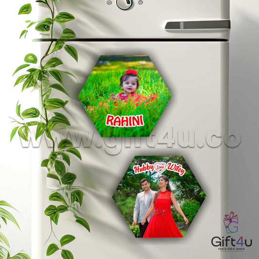 G4U MG5 GlimmerHex – Personalized MDF Fridge Magnets