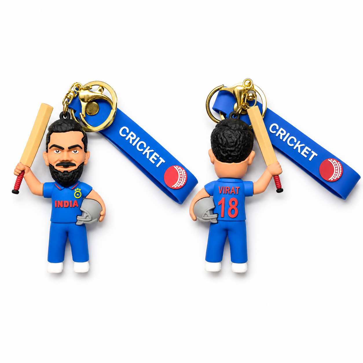 Virat Kohli Mini Cricket Figure Keychain