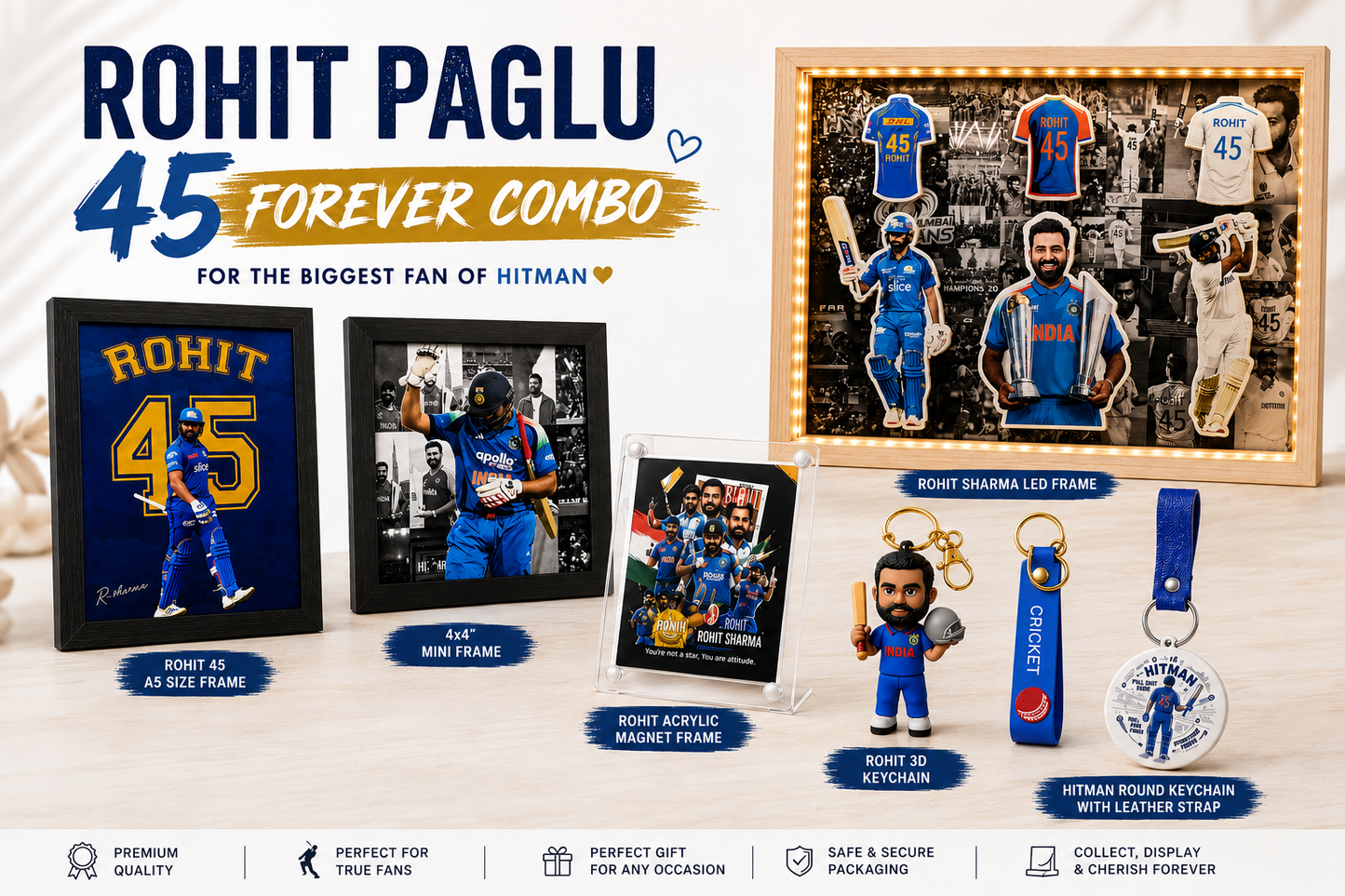 ROHIT PAGLU 45 FOREVER COMBO 🏏💙