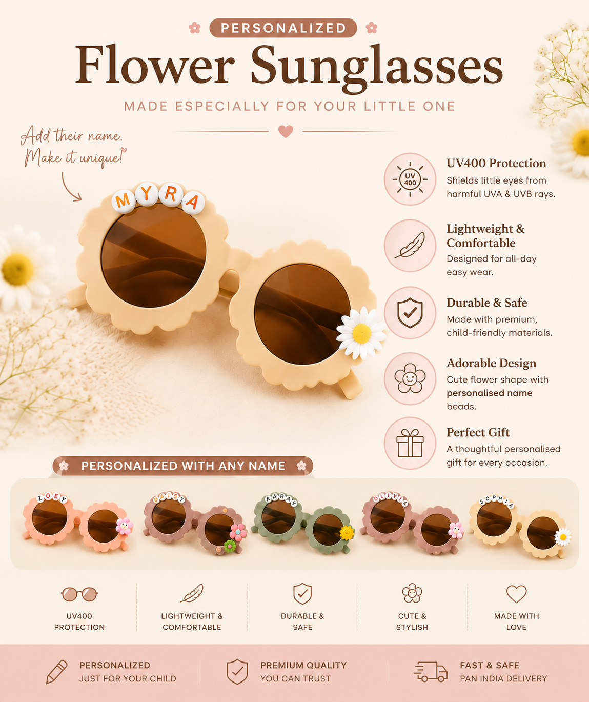 BloomBuds™ Personalized Flower Sunglasses