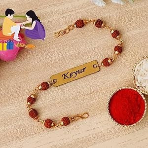 G4U RT 01 DivyaBandhan Personalized Rudraksha Rakhi